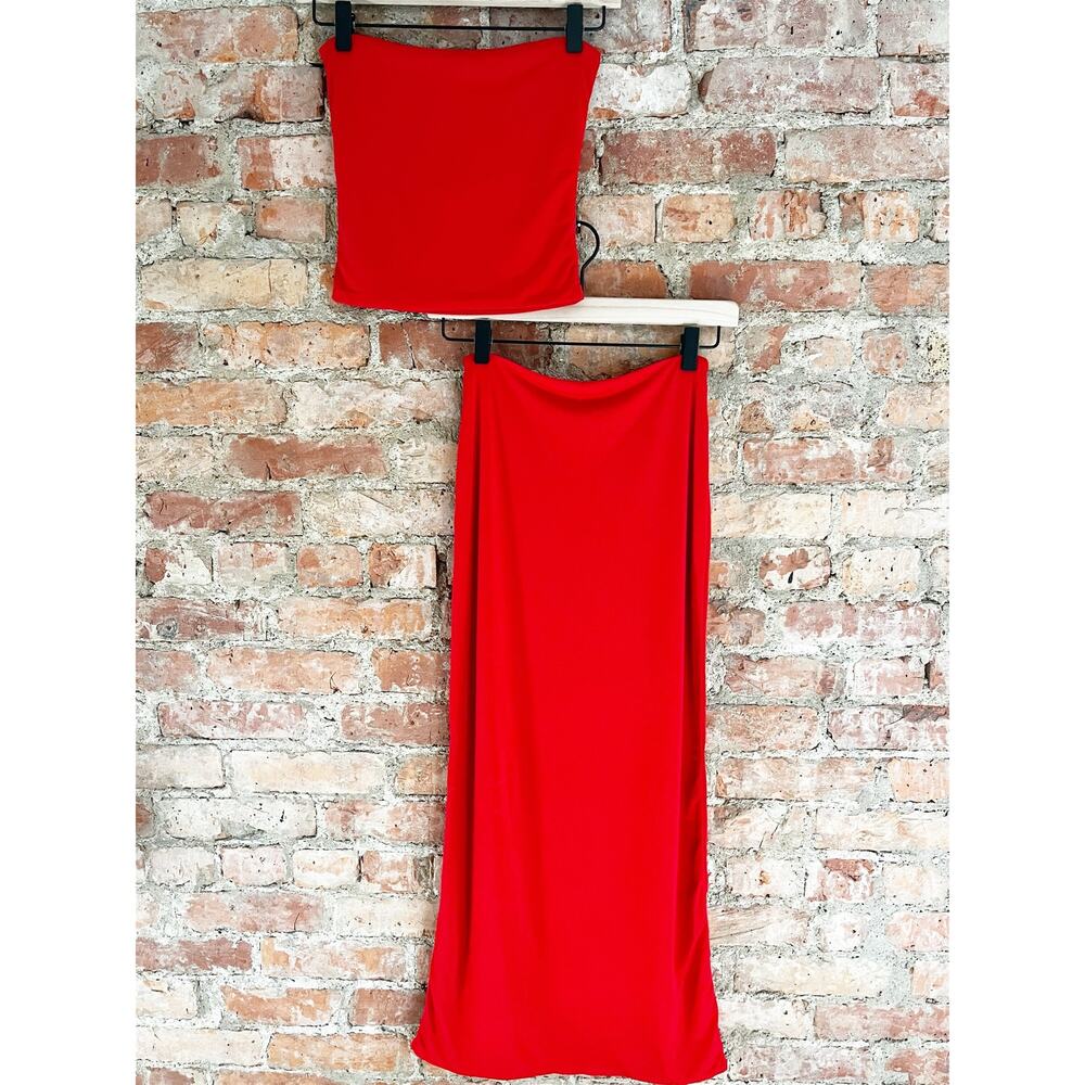 Feners Red Set - Tube Top and Maxi Skirt - S
